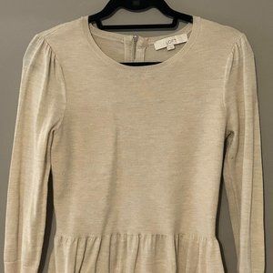 LOFT Beige top - Size Small